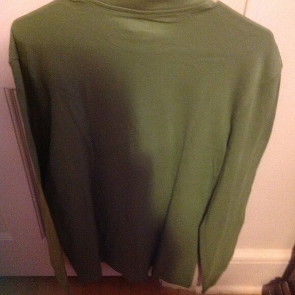 Club Room Men's Large Mock Turtleneck Lt Green Long Sleeve Shirt-New with Tags - Picture 6 of 6